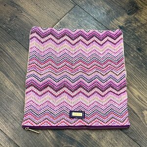 NEW TARTE fold-over envelope style cosmetic bag with gold accents